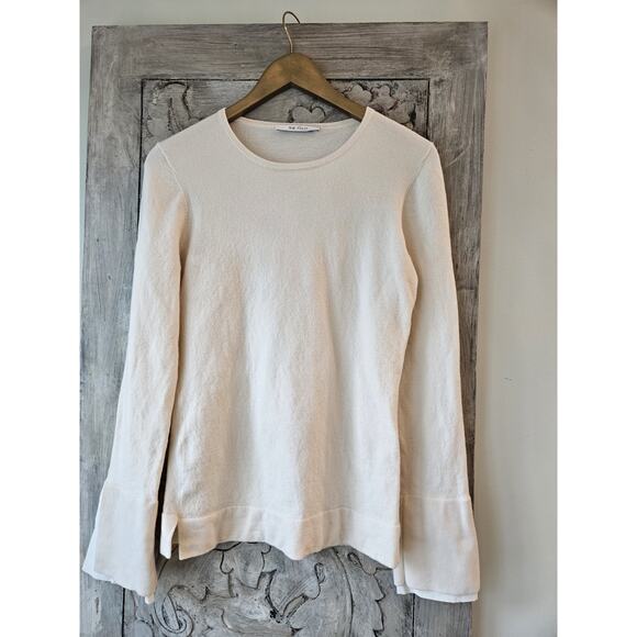The Fold Merino Wool Blend Cream Ivory Sweater Blouse Size M Medium - Picture 1 of 8